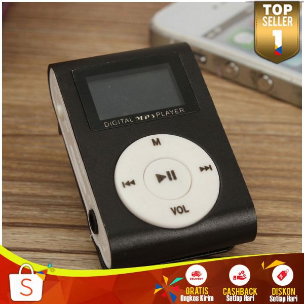 Pod MP3 Player TF Card Mini Dilengkapi Klip&amp;LCD Mudah Dibawa Alat Penyimpan Sekaligus Pendengar Lagu