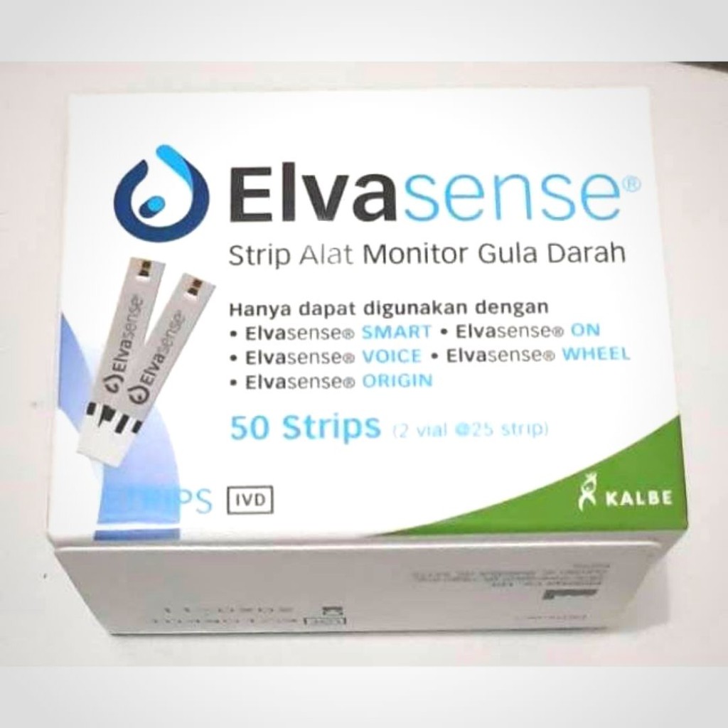 ELVASENSE STRIP GULA DARAH ISI ULANG ORIGINAL KALBE . STRIP TES GLUKOSA . BLOOD GLUCOSE TEST