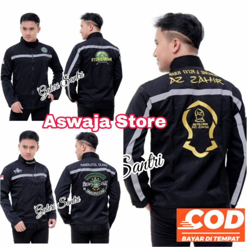 Jaket aZzahir, jaket NU, jaket syecher mania, jaket majlis, jaket Nahdlatul ulama, jaket habaib, jak