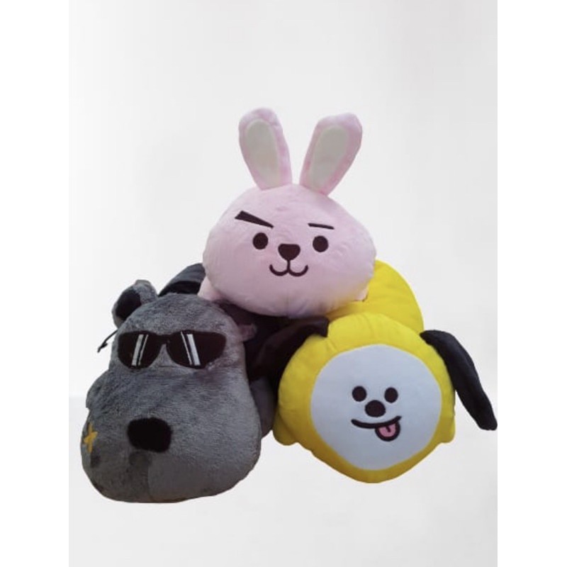 Tempat Tissue Mobil BT21 - Chimmy - Cooky - Doggy Lucu Bahan Lembut