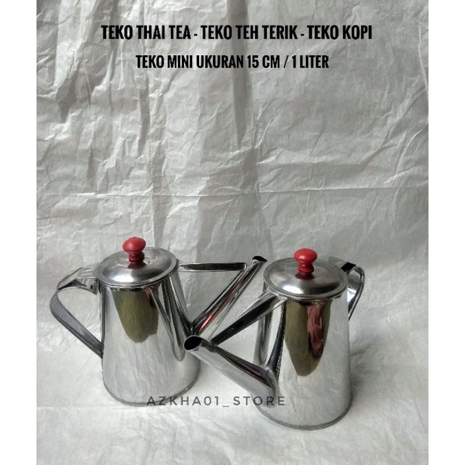Teko thai tea ukuran 1 liter / Teko teh tarik / Tea pot / teko stainless mini