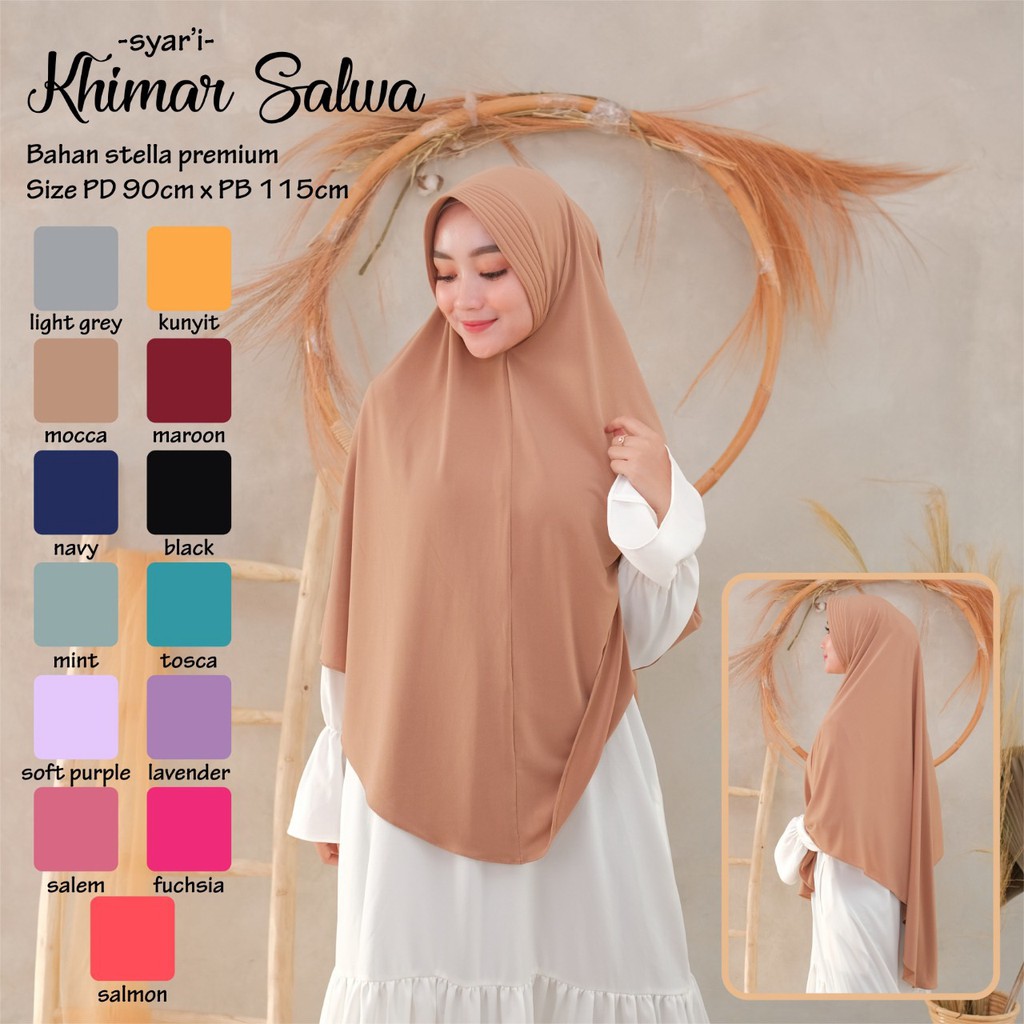 Khimar Dewasa Salwa by Dianhijab.id - Bahan Stella Premium Jilbab Syari Dewasa Adem Nyaman Dipakai Bisa COD