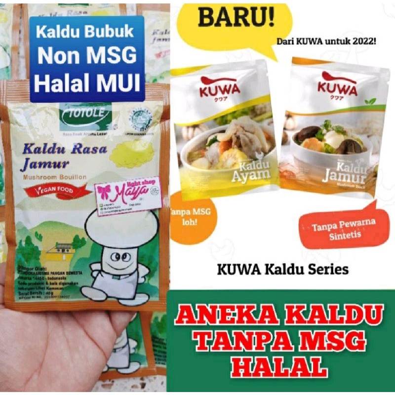 

Kaldu bumbu penyedap Non MSG totole jamur 40gr kaldu mushroom bubuk mpasi vegan vegetarian Halal Promo