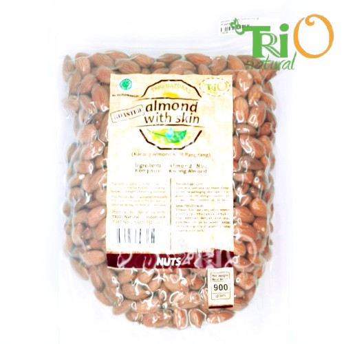 

Trio Natural Almond Natural With Skin Roasted 900 gram