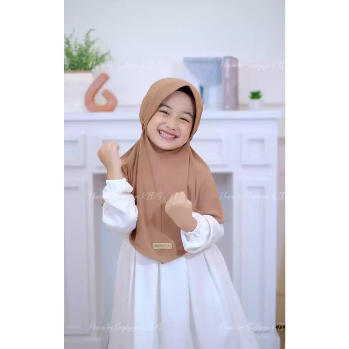 Jilbab Anak Bergo Pet Ropel Milea Tali Kepang 3 - 12 Tahun Original By. AL-COLLECTION Hijab Anak TK Kerudung Anak Perempuan Husna kids