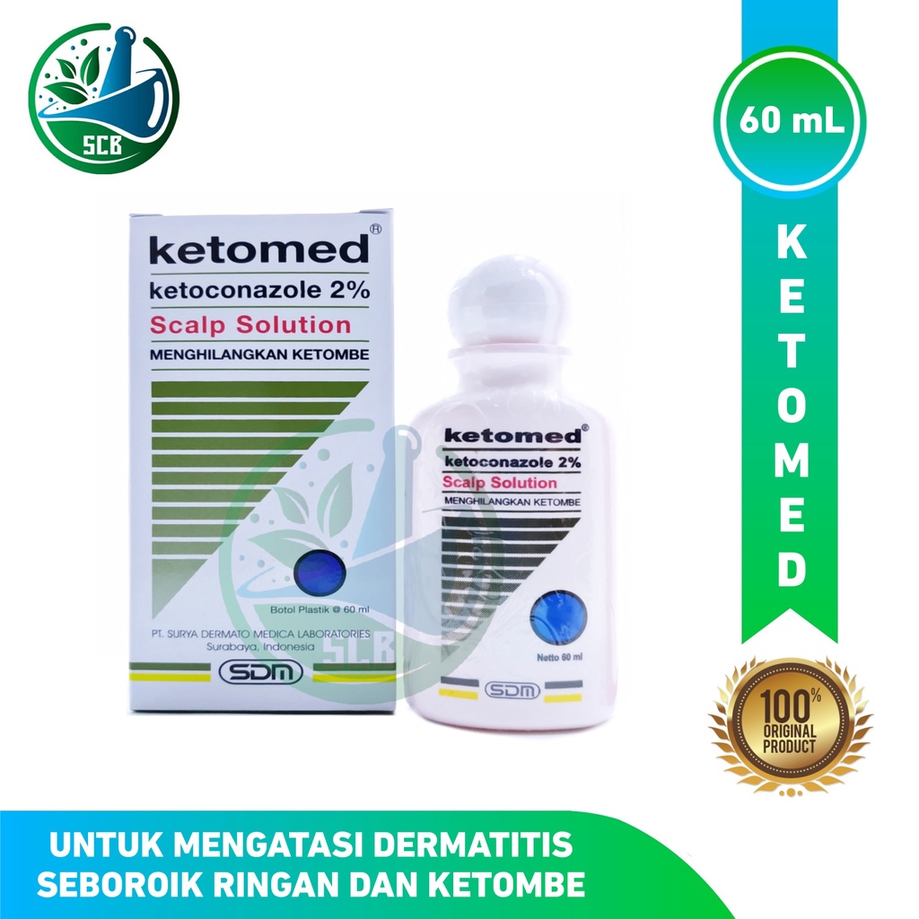 Ketomed 2% Scalp Solution 60 mL - Shampoo Anti Ketombe Jamur