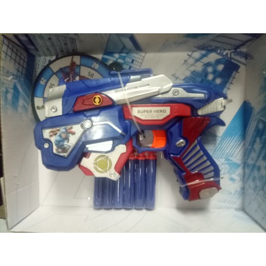 mainan pistol nerf anak /pistol nerf super hero avenger