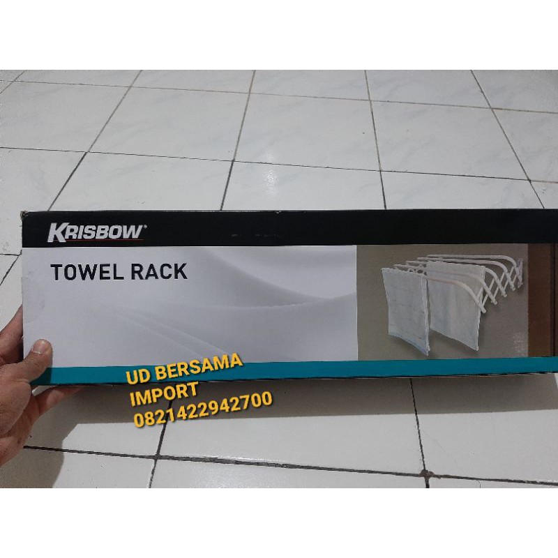 krisbow rak jemuran rak handuk dinding gantungan handuk towel rack hemat tempat