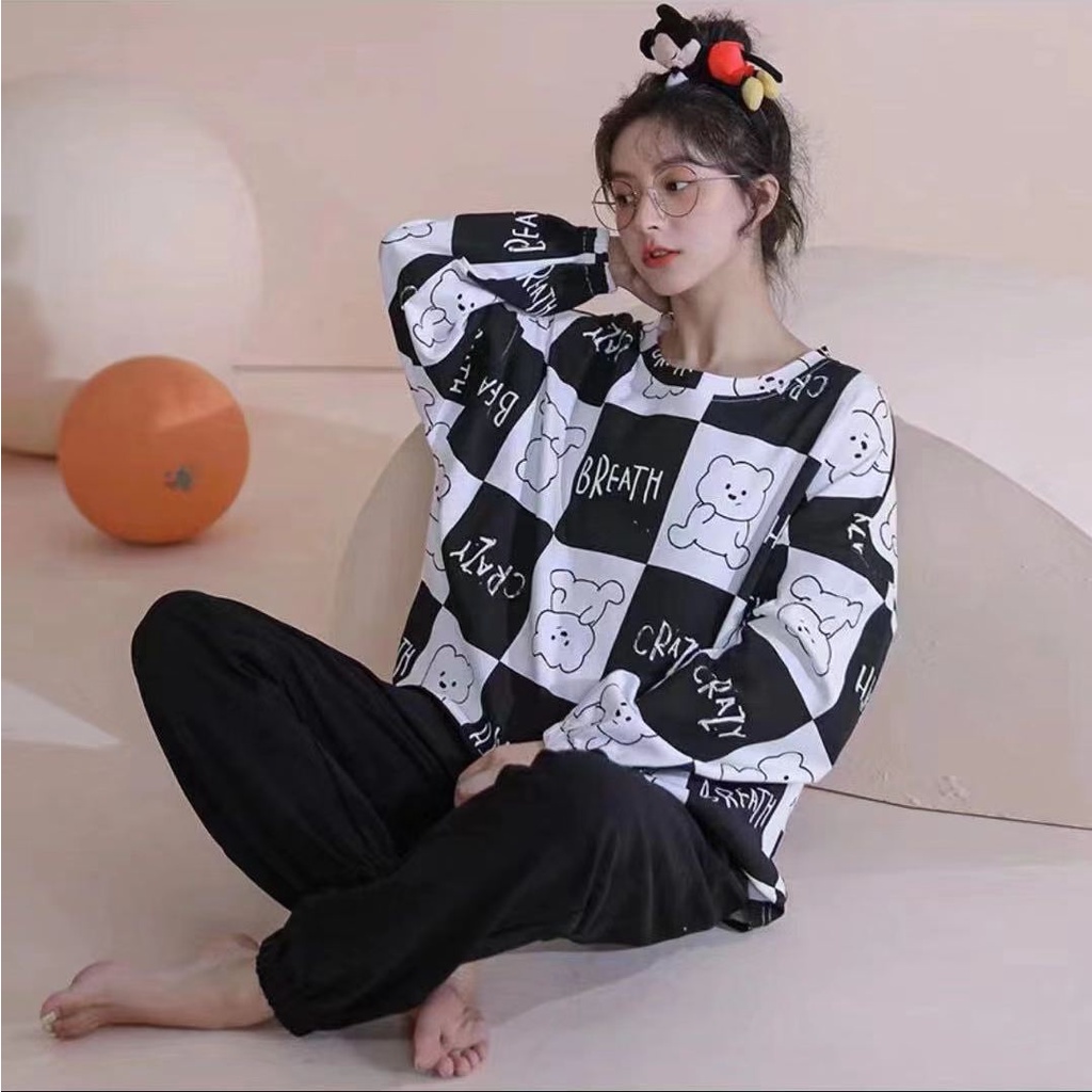COD pp piyama fashion wanita / Piyama Import PP / stelan wanita / baju tidur wanita-01