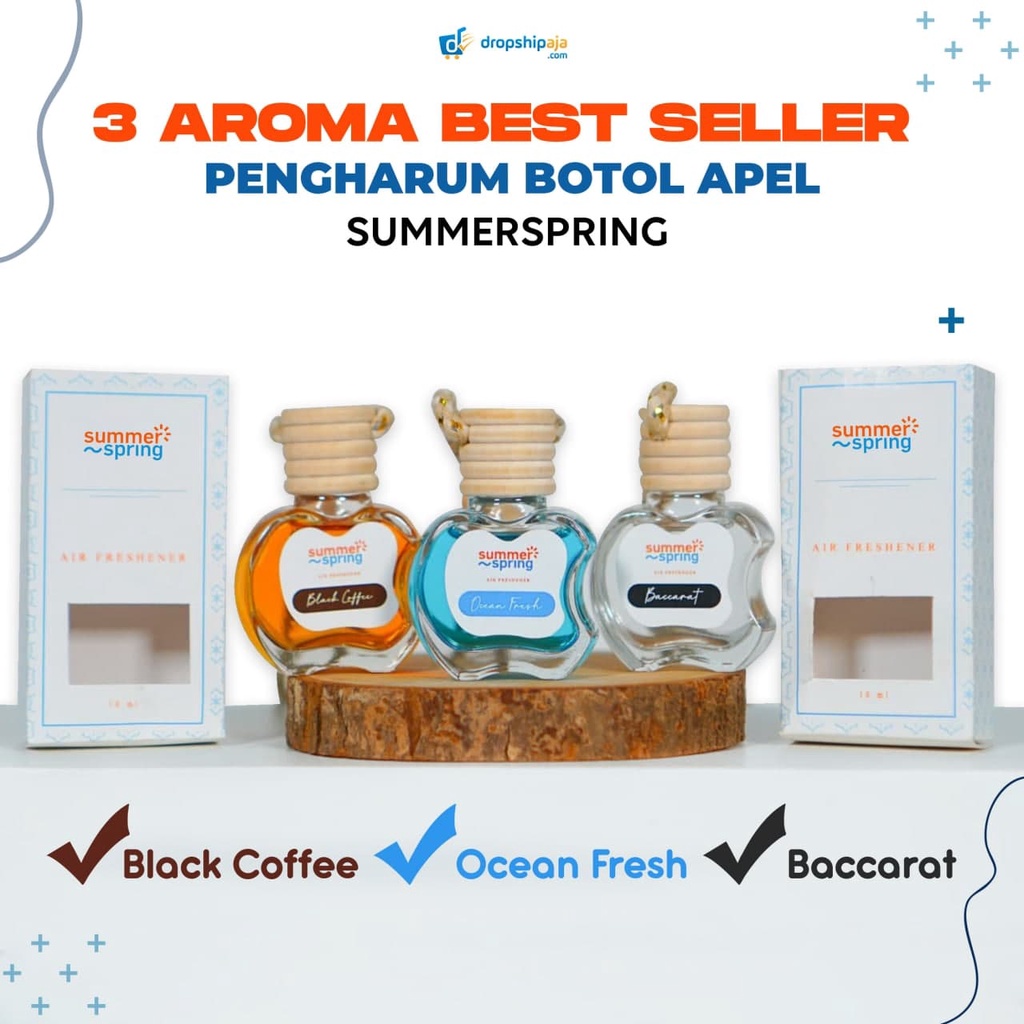 Parfum AC Mobil Aroma Black Coffee Botol Apel Summer Spring Pengharum Mobil Kamar Aromaterapi Segar