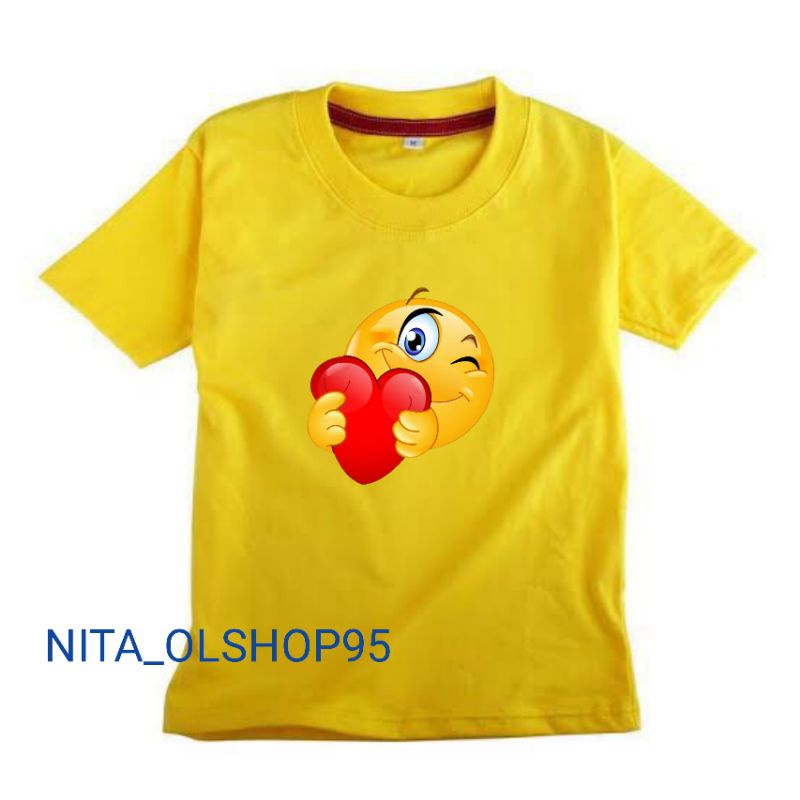 baju anak karakter, baju anak emoji lucu