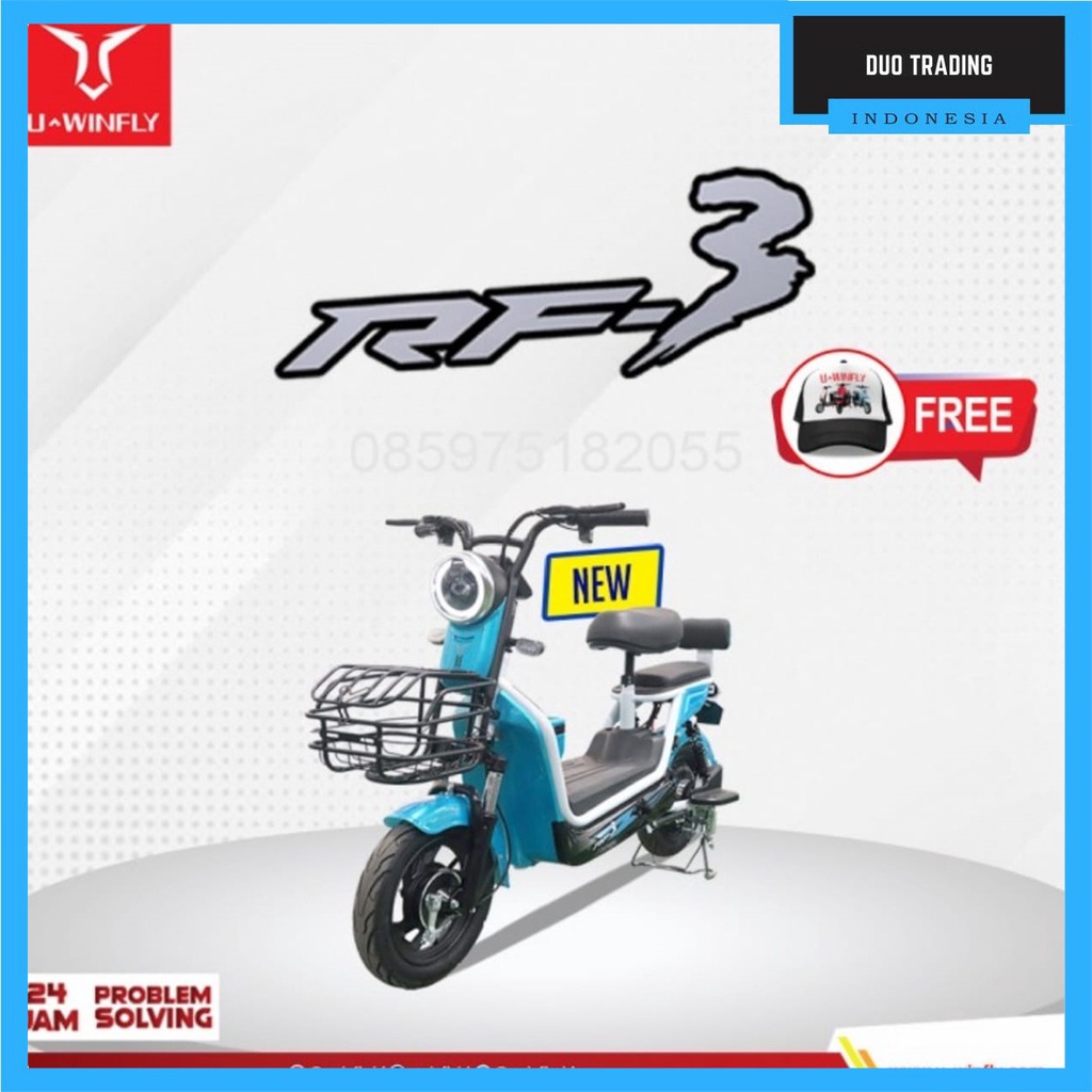sepeda listrik uwinfly redfish 3 garansi resmi