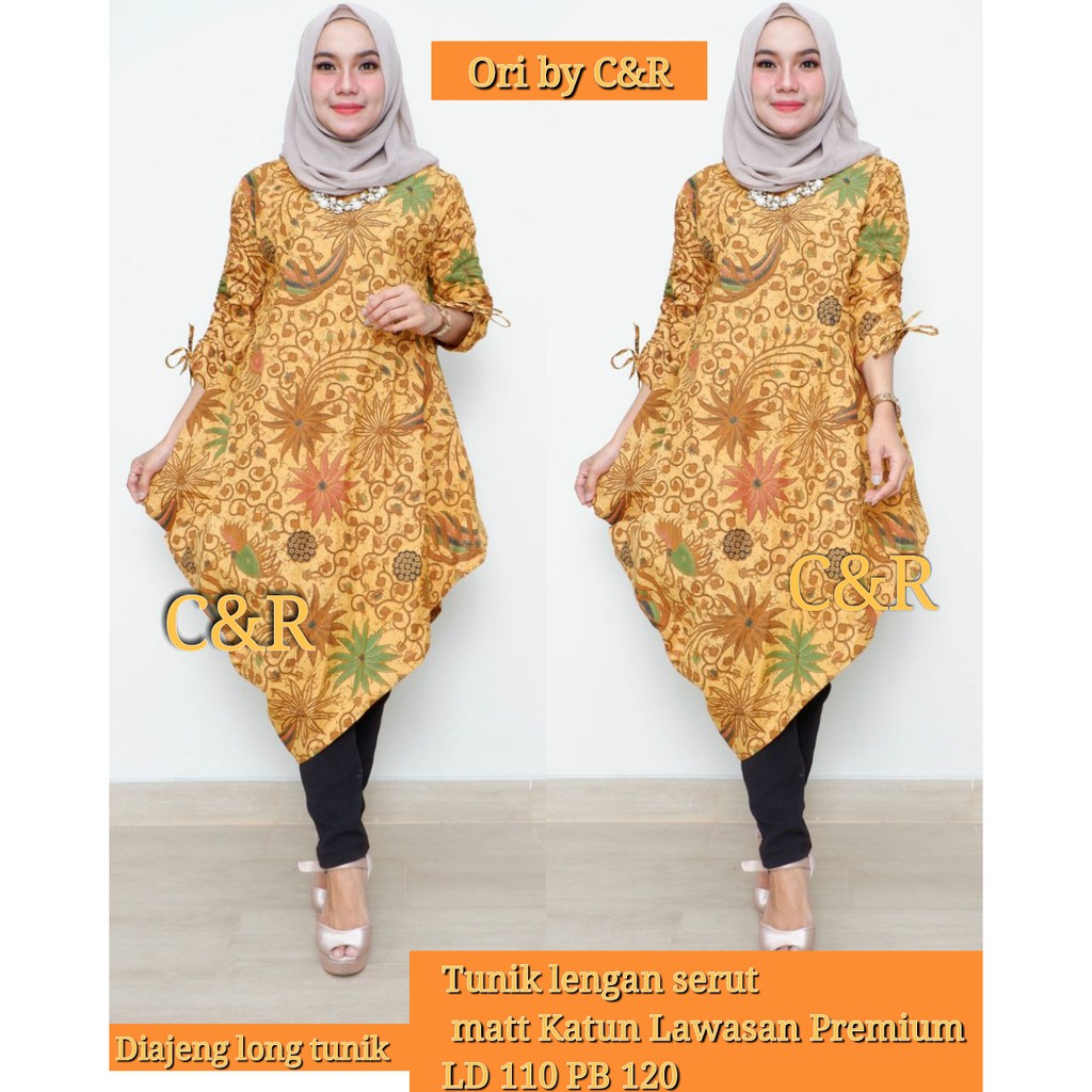 Long Tunik Batik Diajeng / Tunik Batik Premium