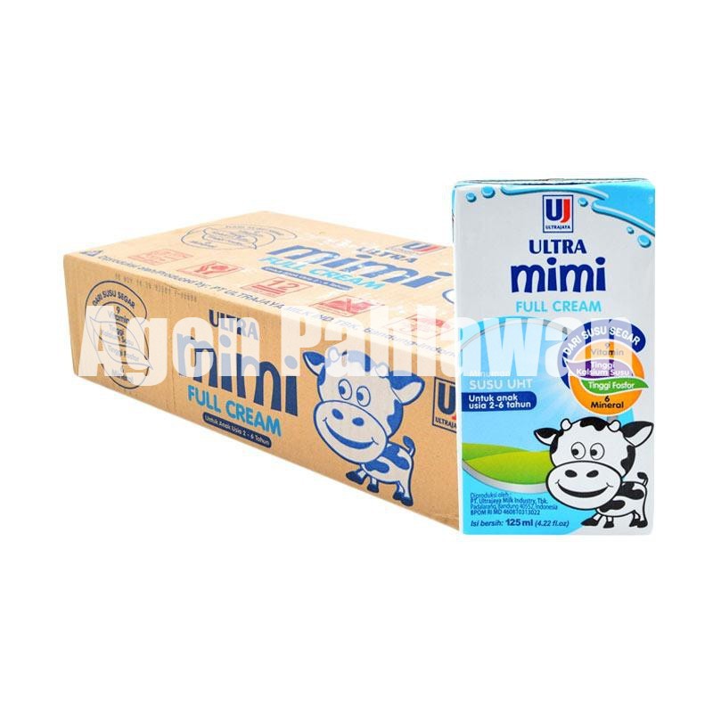 

Susu Ultra Mimi rasa full cream 125 ml isi 40 pcs per dus
