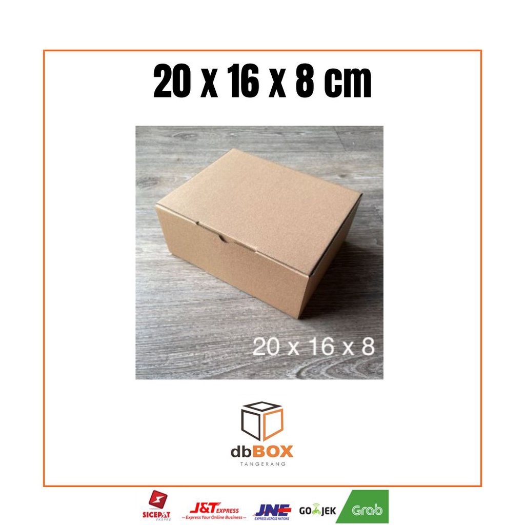 

Kardus 20x16x8 cm | Box Die Cut dan Easy Usage | Box Kue Tart | Box Aksesoris | Box Pizza