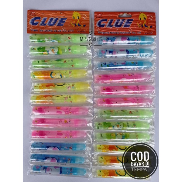 (12pcs)Lem Kertas Stick Glue Gun Cair Renteng 15ml Murah / perekat kertas renceng