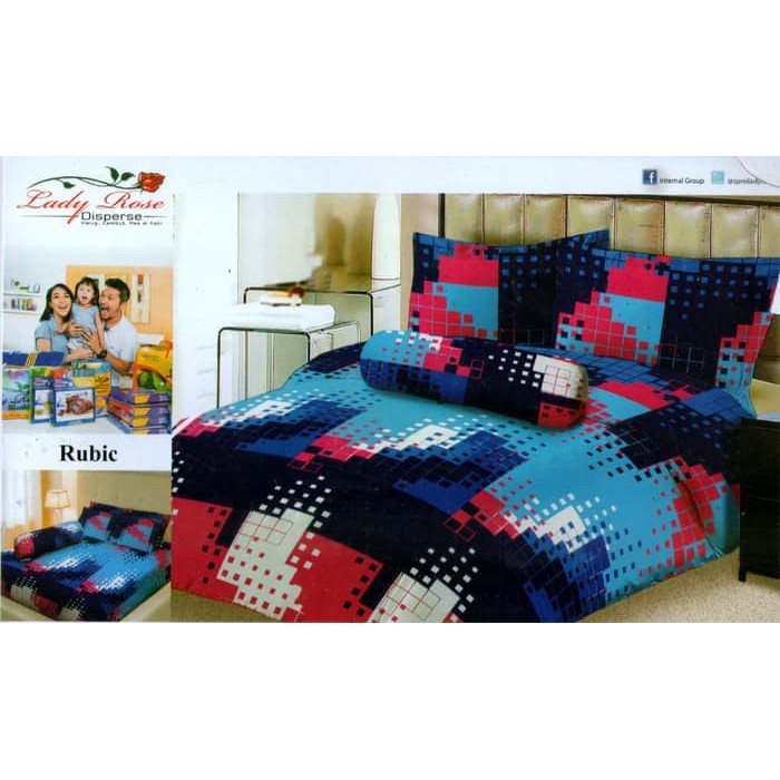 Set Bed Cover   Bedcover Lady Rose Single 120 Motif Rubic