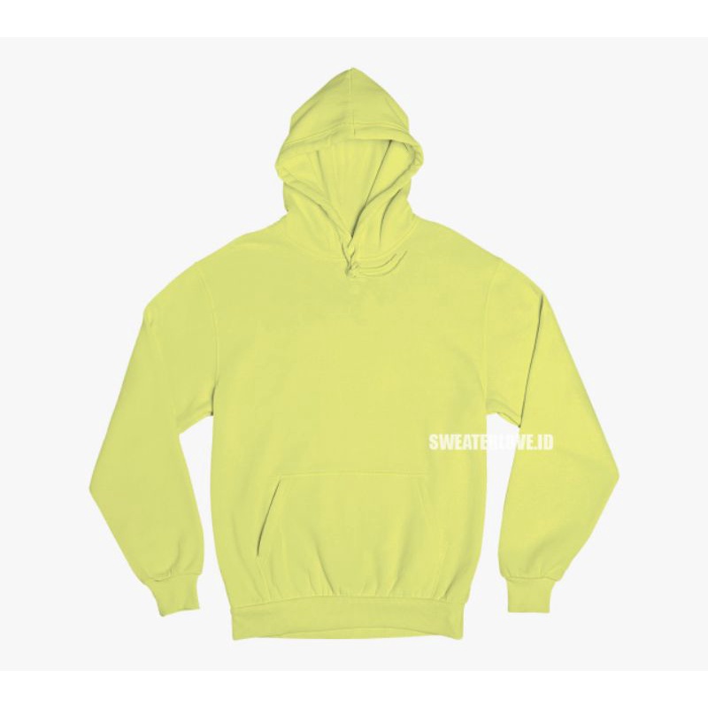 Hijau Neon Hoodie Jumper priadanwanita