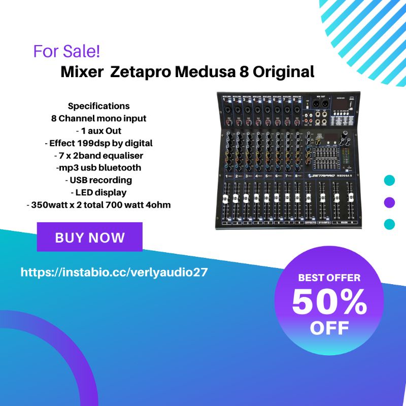 Mixer Zetapro Killer 8 Original Mixer 8 Channel Amplifier Mixer Zetapro Medusa 8 Chanel Original Pow