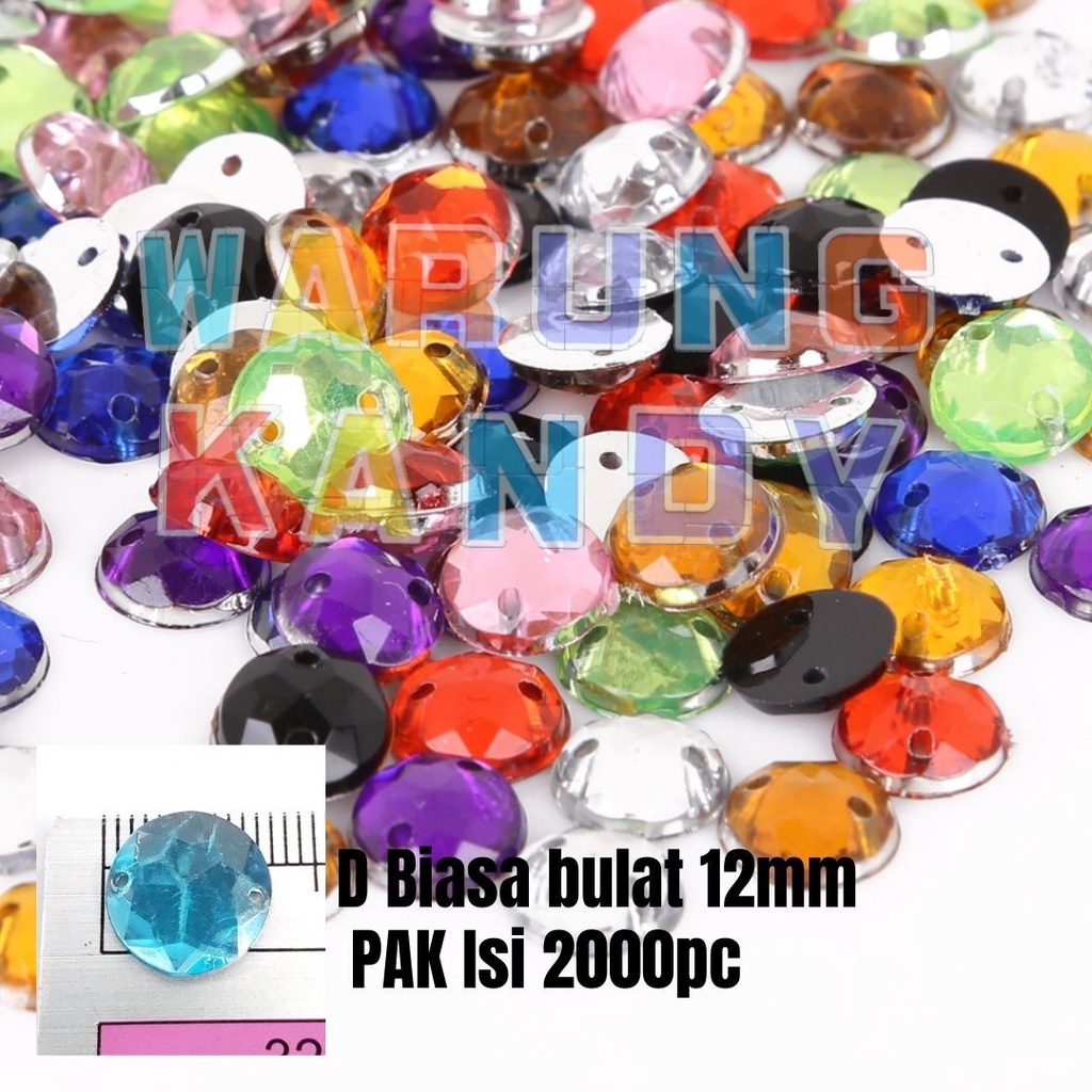 Diamon Biasa bulat 12mm PAK 2000pc