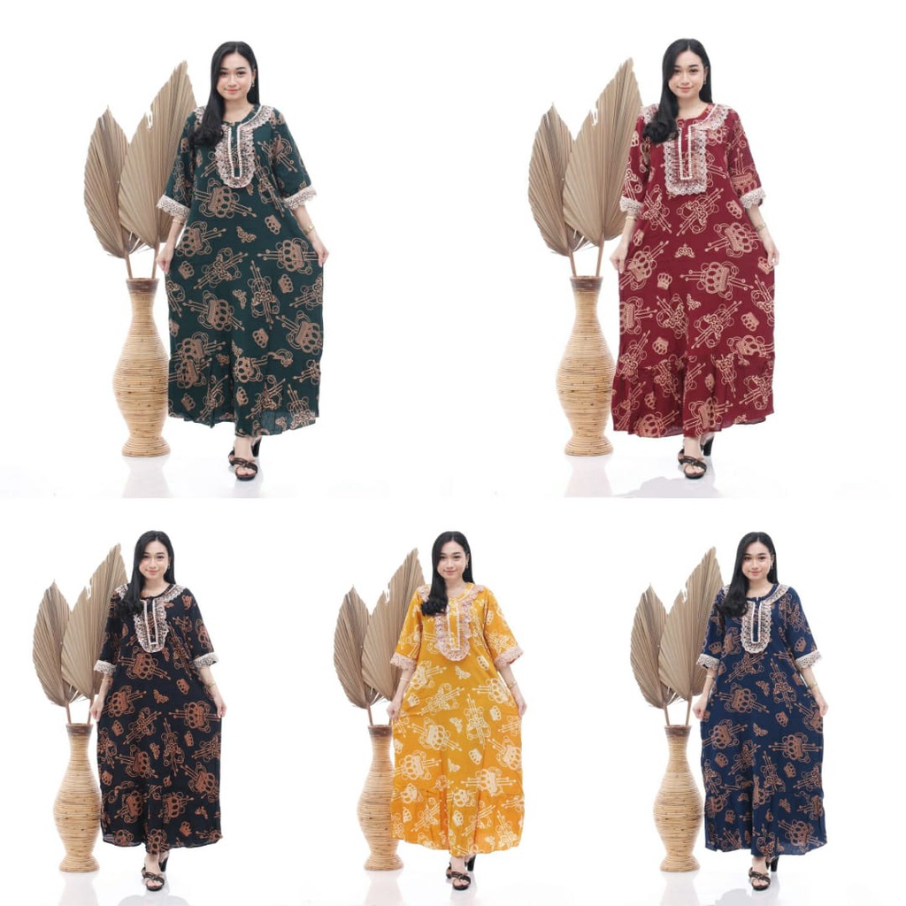 LONGDRESS RENDA MAHKOTA | DASTER GAMIS WANITA RAYON SUPER