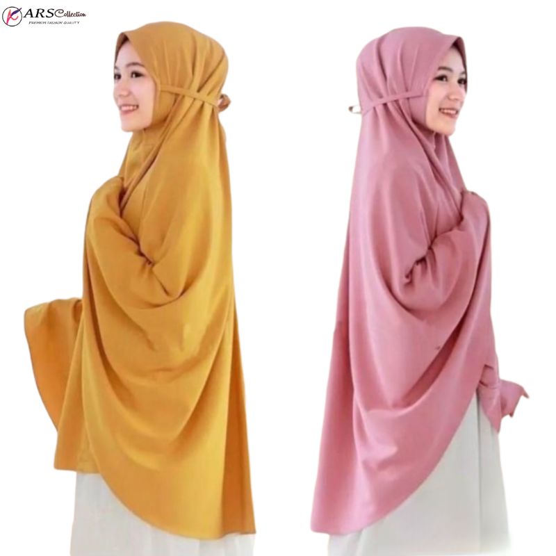 Bergo Maryam syar'i Jumbo Diamond crepe