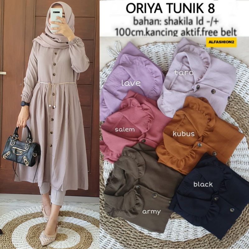 Oriya Tunik 8 Bahan Shakila Ld 100 ORI Al Fashion