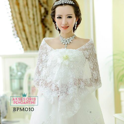Bolero Brukat Cardigan Pesta Asesoris Pengantin Lace Bpm010
