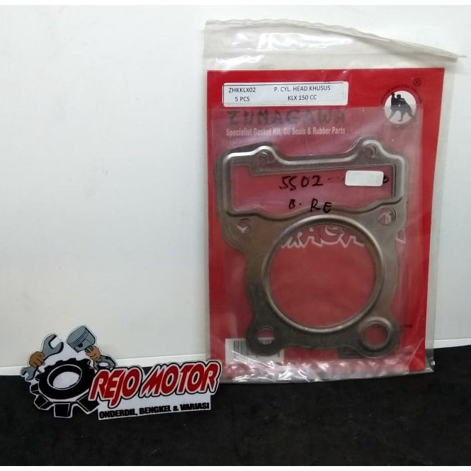 Gasket Perpak Kop Cop Buring Kawasaki KLX150 Merk Zunagawa