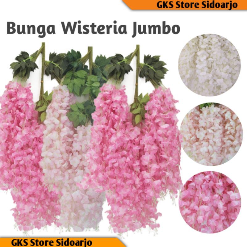 Bunga Gantung Wisteria Jumbo Artificial