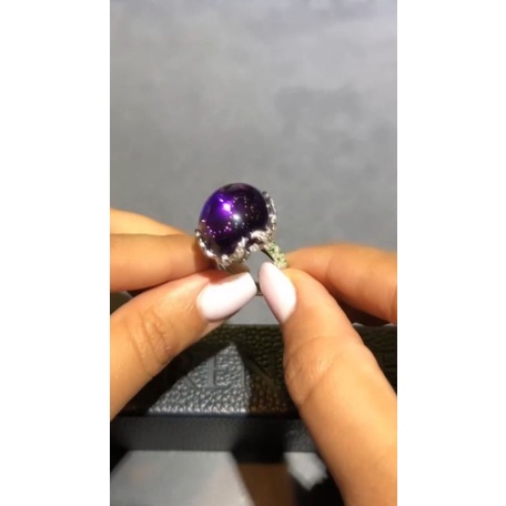 natural [AMETHYST QUARTZ TANJUNG BINTANG] ametis tanjung bintang/kecubung ungu kalimantan cincin wan