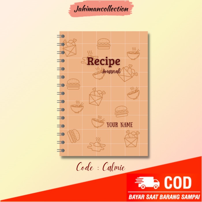 

✨ BISA COD ✨ A5 Recipe Journal - Calmie, Tanpa nama