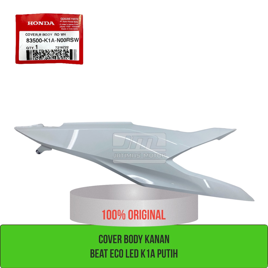 Cover body kanan kiri beat eco LED K1A putih 83500-K1A-N00RSW 83600-K1A-N00RSW