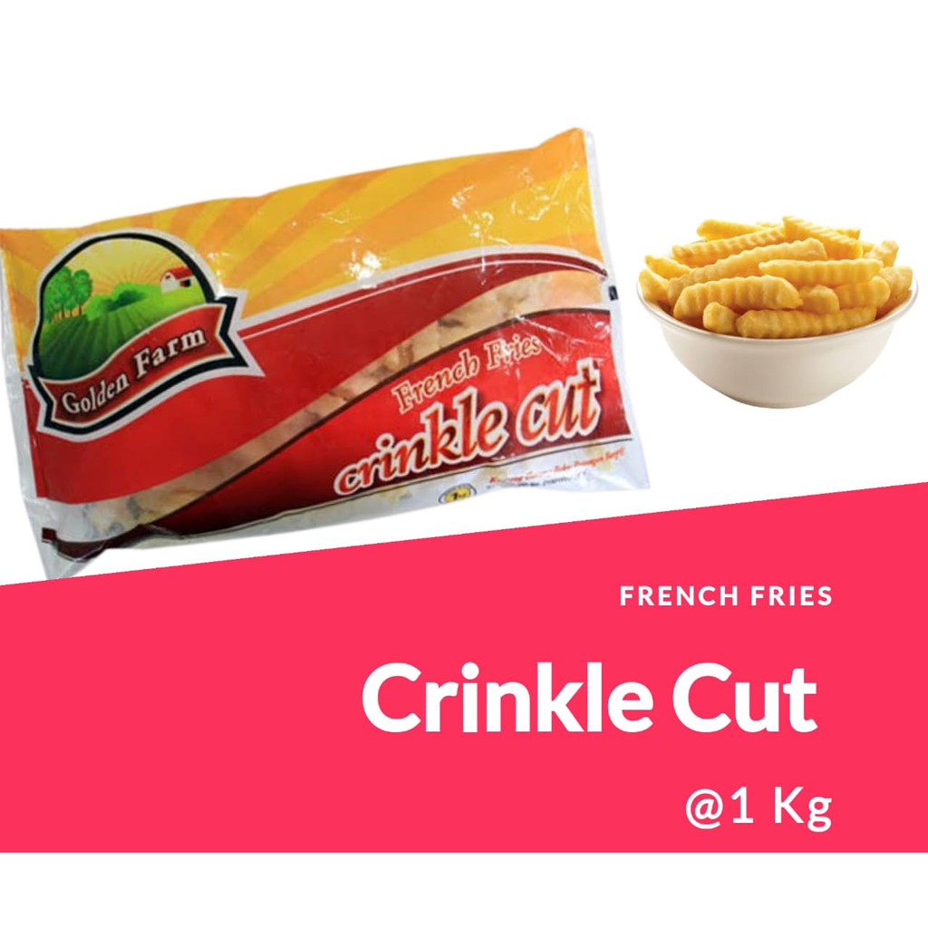 

Golden Farm FF Crinkle Cut 1 Kg / Kentang Goreng Beku 1 Kg / Kentang Goreng Halal / Ready To Cook