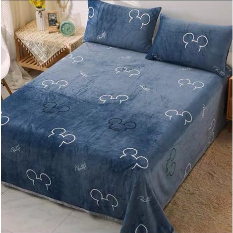 Selimut Bulu Halus Motif Dewasa  Aesthetic Atisashop Murah Berkualitas Lembut Uk135x190 New Arrival-MICKEY BEATIFUL