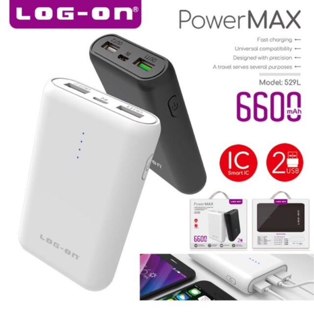 POWERBANK LOG-ON POWER MAX 6600mah