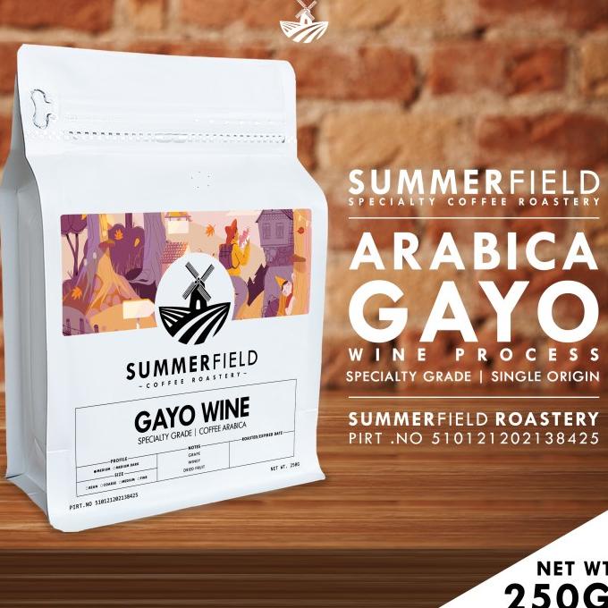 

[ COD ] Kopi Gayo Wine Arabika Specialty Summerfield (Exclusive) 250g STOK TERBATAS Kode 996