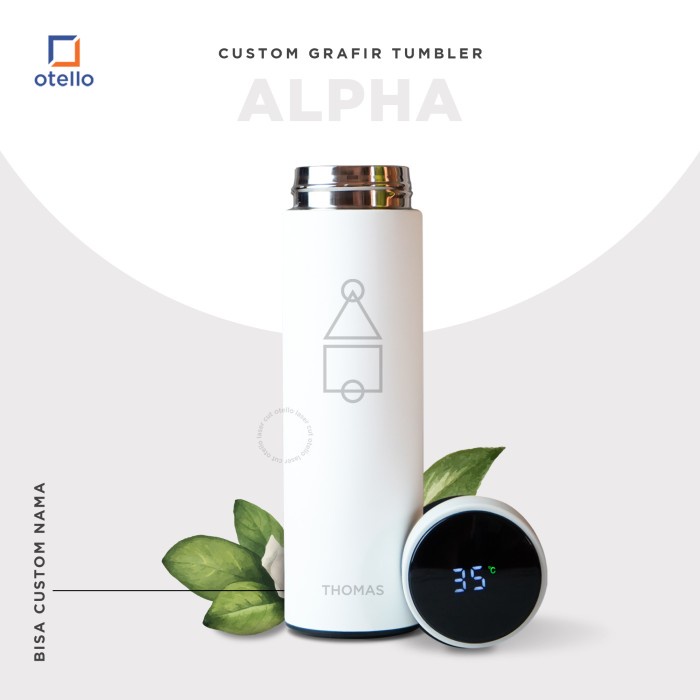 Custom Tumbler Squid Tumblr Alpha LED Cetak Nama Grafir Botol