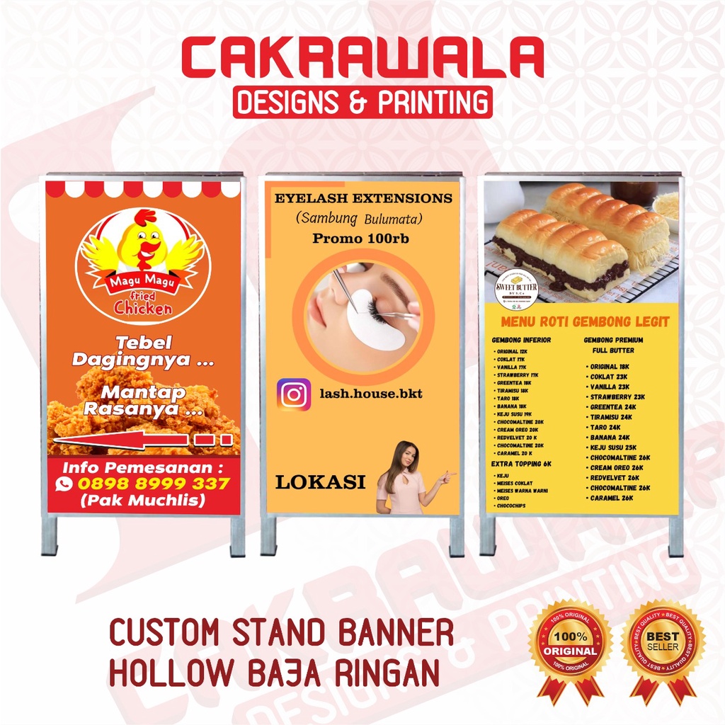 

STANDING HOLLOW BAJA RINGAN UKURAN 50 X 100 + DESAIN