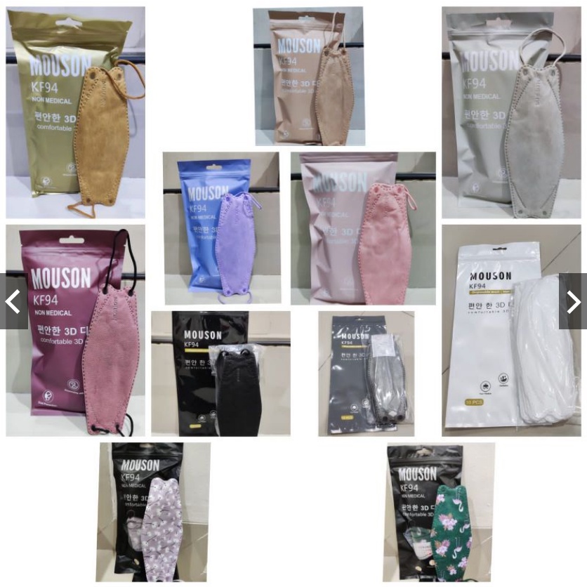 Masker KF94 4 Ply Warna Warni Non Medis Mouson Premium Masker