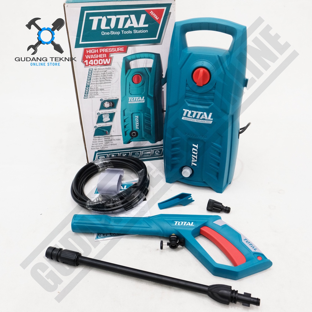 Alat Mesin Cuci Motor Mobil / Jet Cleaner Total 130Bar TGT11316 - High Pressure Washer Total