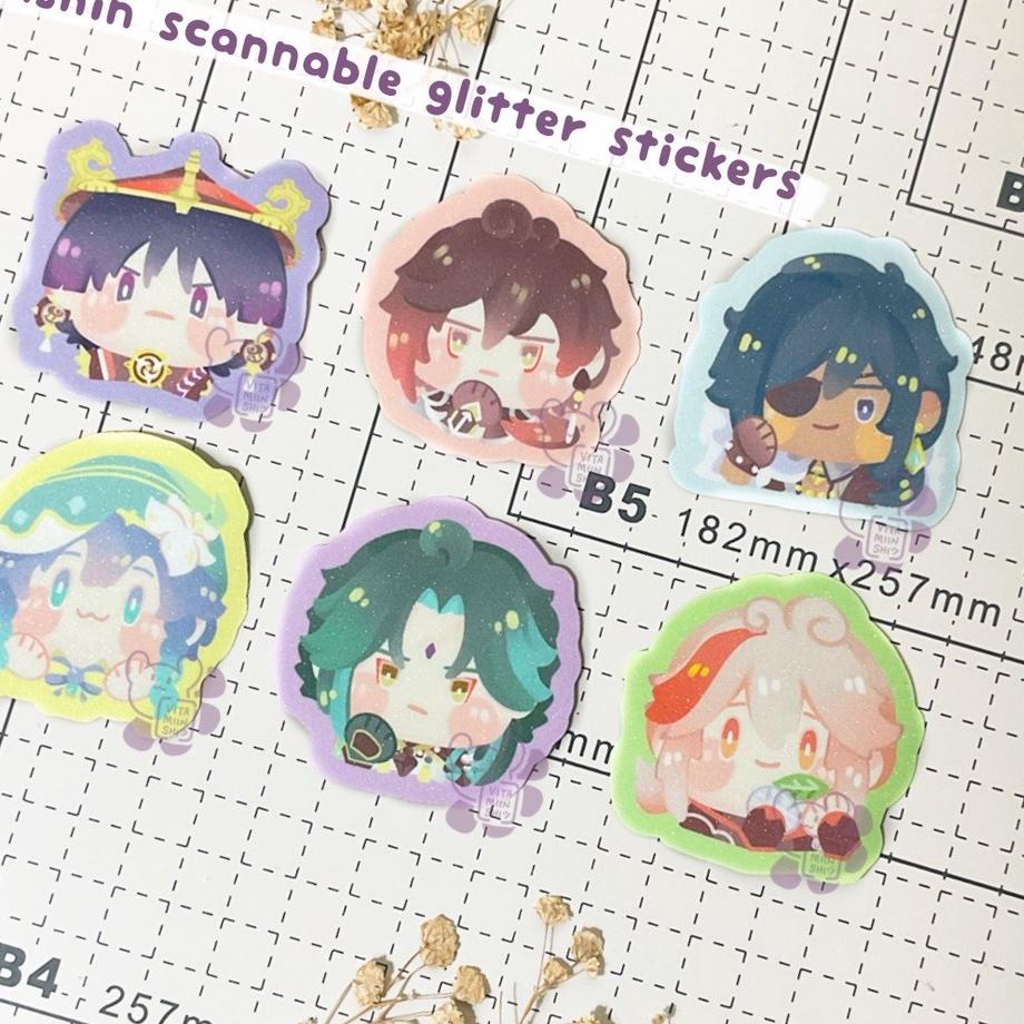 

ゲ Glitter Stickers Genshin Impact Male Characters MR98