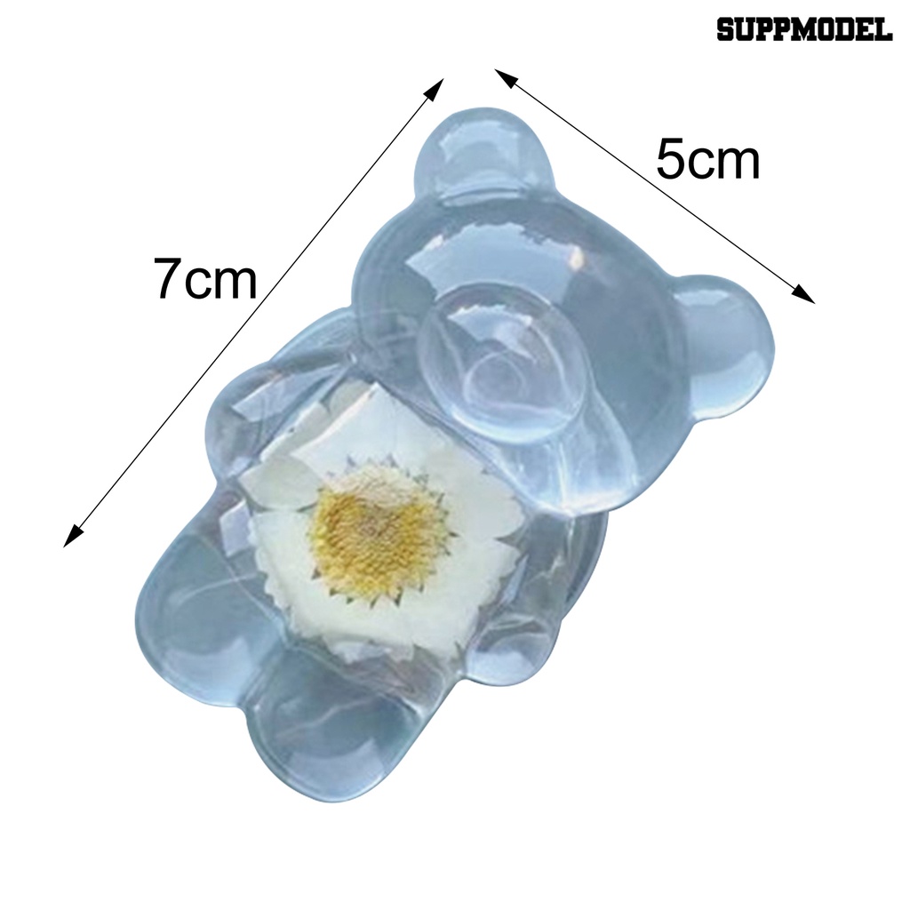 Sdl Stand Holder Handphone Transparan Retractable Desain Kartun Beruang 3D