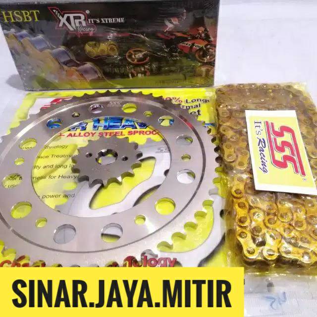 Gear set gir set honda crf 150 crf 150 1set sepaket 428