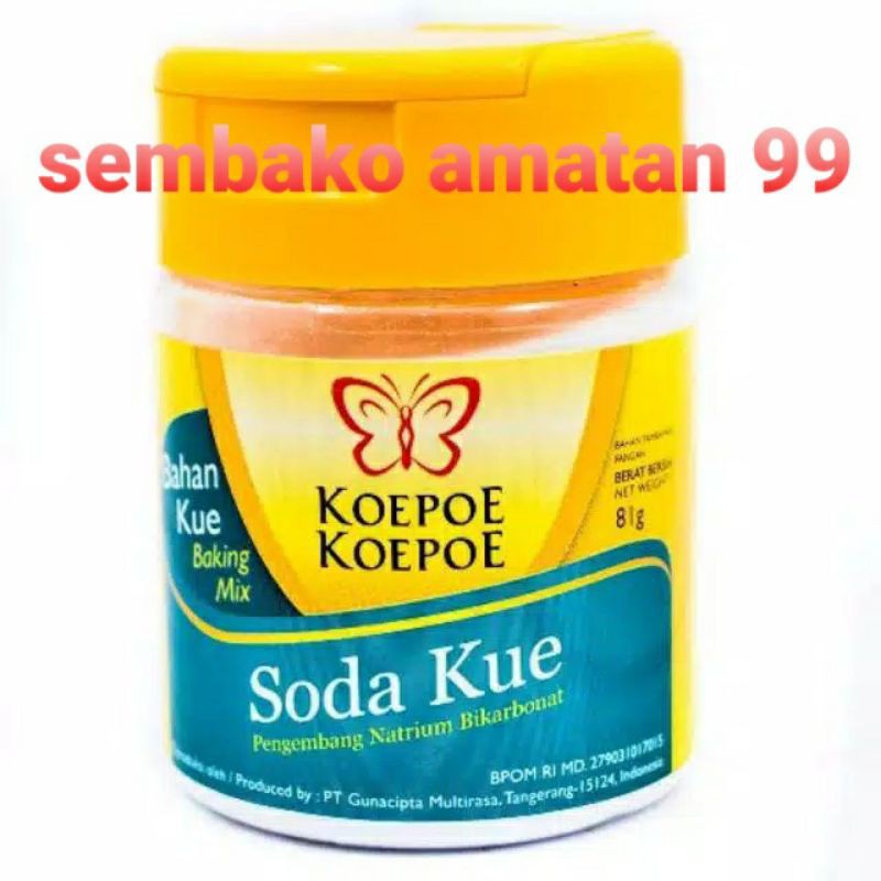 Soda Kue / Soda Koepoe Kupu Pengembang Kue Kemasan Botol 81 Gram