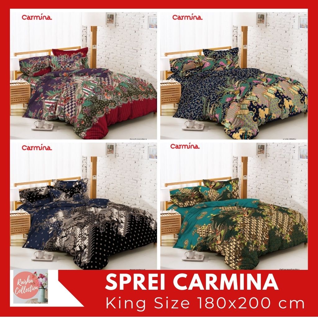 RC CARMINA Sprei Batik King Size 180x200 Terbaru Motif Kamandaka Cemani Songgoriti Harga Termurah