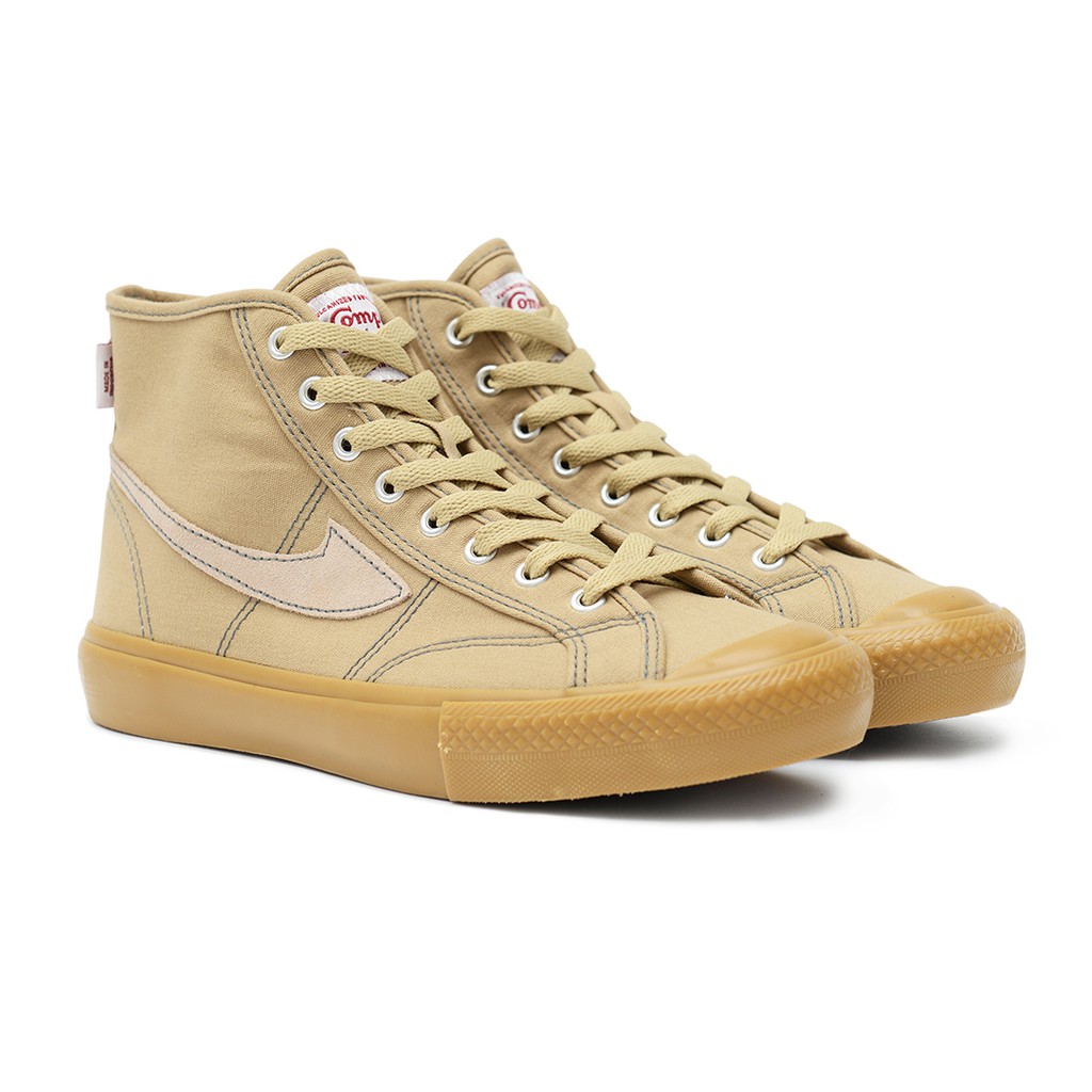 Sepatu Compass Gazelle Series Hi (Black White/White Red/Cappuccino/Blue Sky/Red Gum/Pink)-Cappuccino