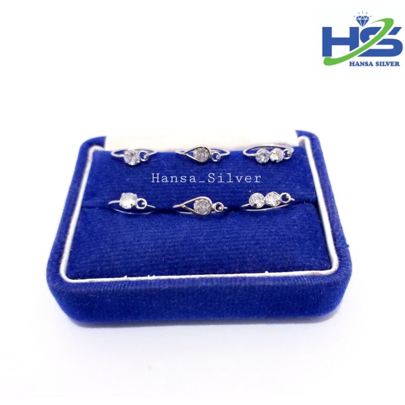 Anting Knip Anak Perak Asli Silver 925 Lapis Emas Putih - Perhiasan Perak Asli