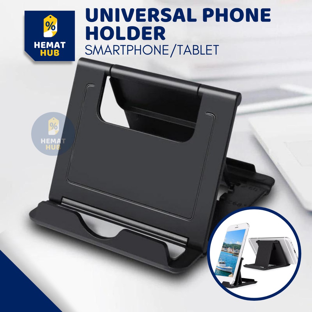 Stand Holder Smartphone Tablet Universal Foldable Dudukan Handphone HP HematHub