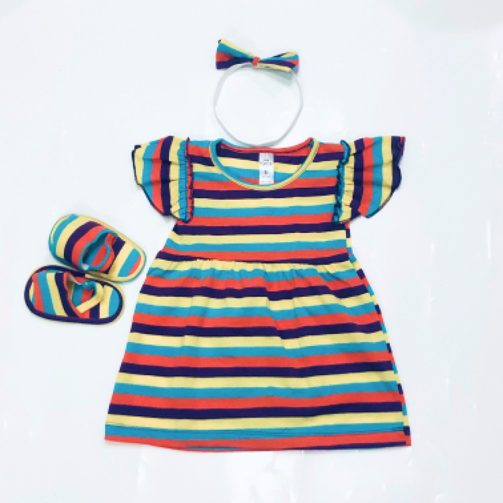 ALANA 3-15 Bulan DRESS SET BAYI PEREMPUAN / Dress Anak Bayi Little Koda - Toko Uwais Grosir